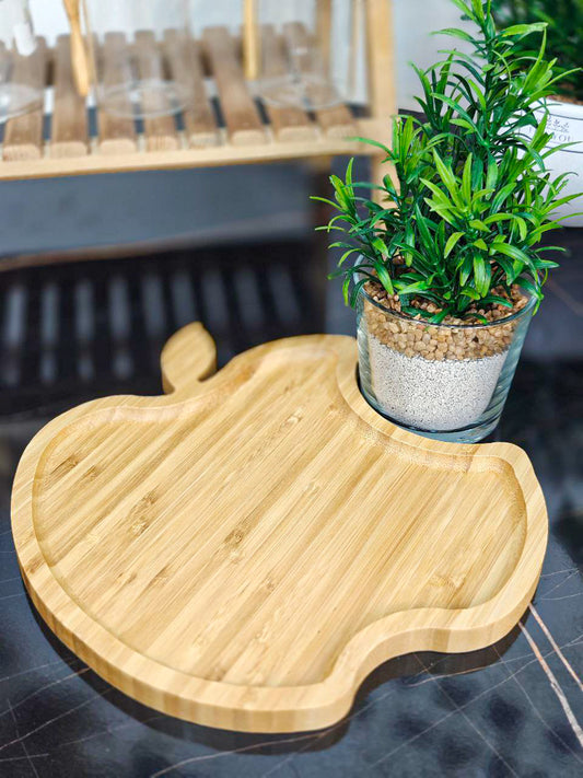 Plat bambou forme Apple