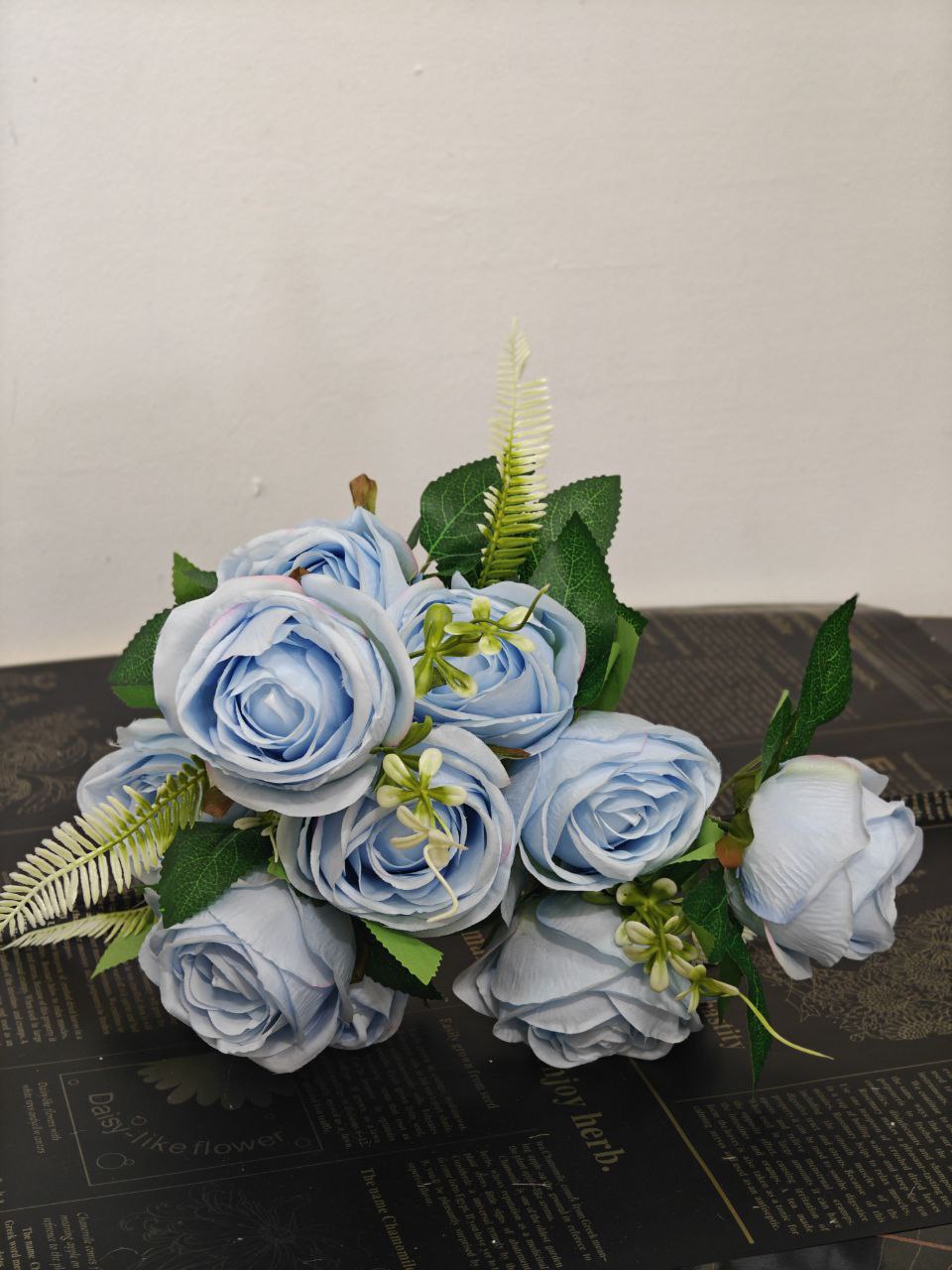 Bouquet de fleurs bleu