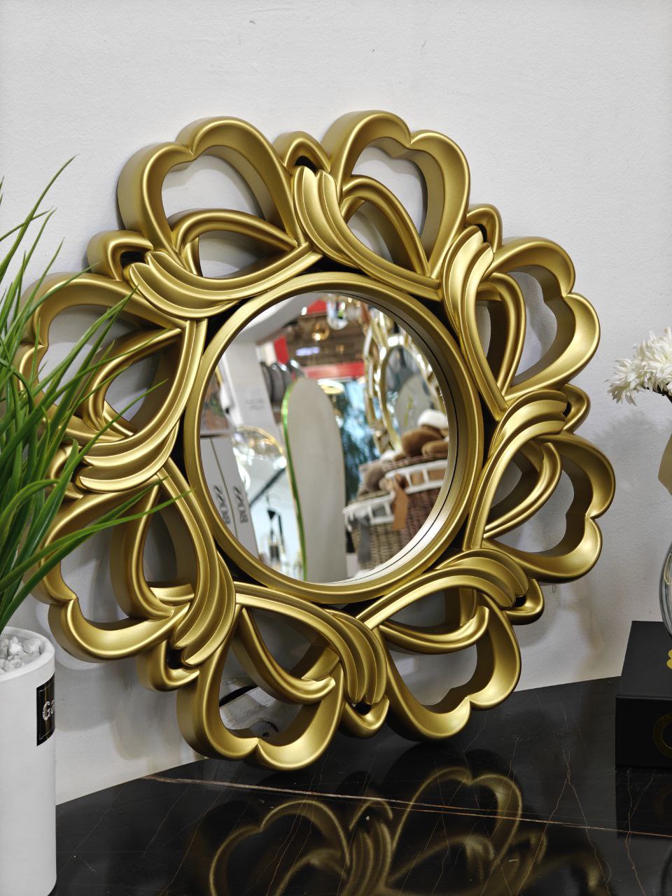 Miroir doré 50 cm